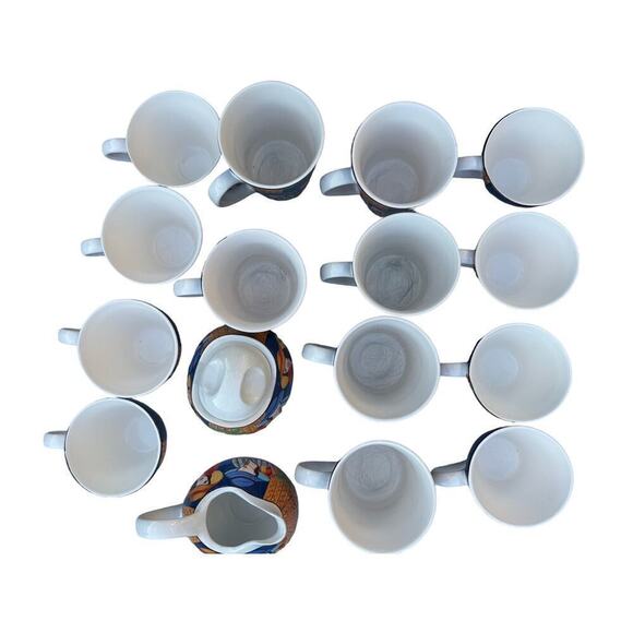 SANGO FARIO VINTEAGE MUG SET 16 PIECE - Picture 2 of 7